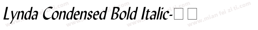 Lynda Condensed Bold Italic字体转换